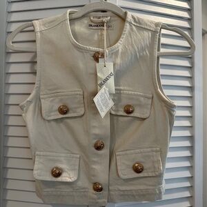 Blanknyc - Sugar Coated Gold Button Vest XS